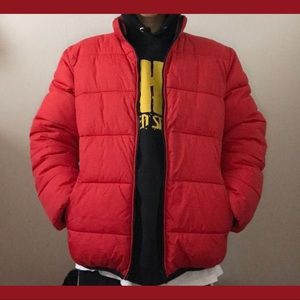 RED PUFFER COAT